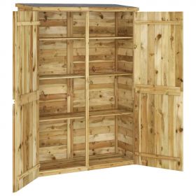 Magazie de unelte de gradina 123x45x171cm lemn masiv pin tratat