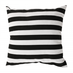 Set de gradina din 5 piese din ratan, banda neagra / naturala / bej / alb-negru, VASAL