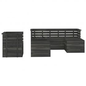 Set mobilier gradina paleti cu perne 6 piese lemn masiv pin