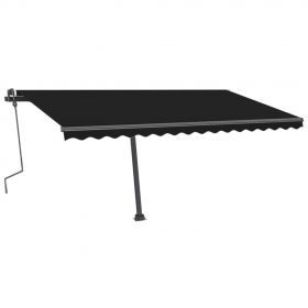 Copertina retractabila manual cu LED albastru si alb 300x250 cm
