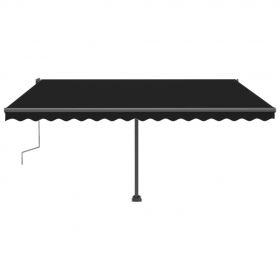 Copertina retractabila manual cu LED albastru si alb 300x250 cm