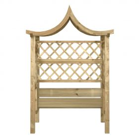 Pergola de gradina cu acoperis si banca