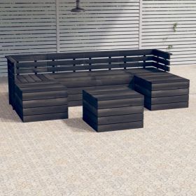 Set mobilier gradina paleti cu perne 7 piese lemn masiv pin