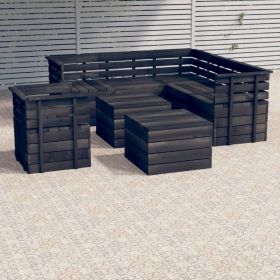 Set mobilier gradina paleti cu perne 8 piese lemn masiv pin