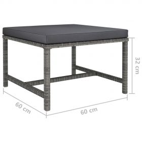 Set mobilier de gradina cu perne Gri