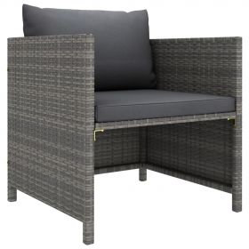 Set mobilier de gradina cu perne Gri