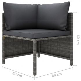 Set mobilier de gradina cu perne Gri