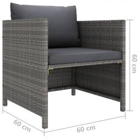 Set mobilier de gradina cu perne Gri