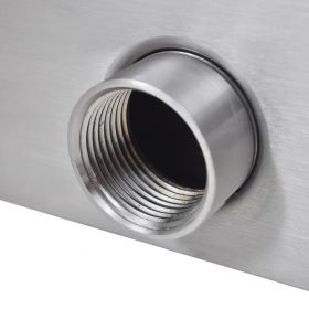 Fantana de piscina dreptunghiulara cu cascada 30 cm otel inoxidabil