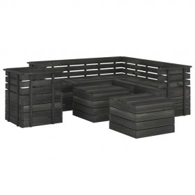 Set mobilier gradina paleti cu perne 8 piese lemn masiv pin