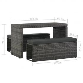 Set mobilier de exterior cu perne