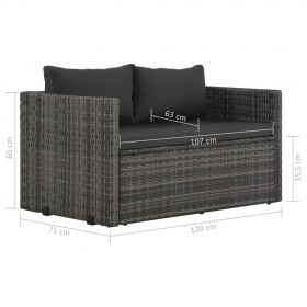 Set mobilier de exterior cu perne