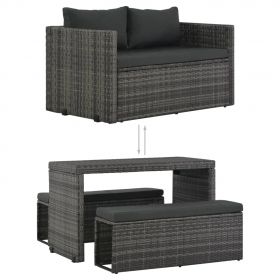 Set mobilier de exterior cu perne
