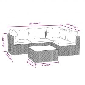 Set mobilier de gradina cu perne