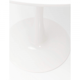 Masa dining, runda, alb mat, diametru 80 cm, REVENTON