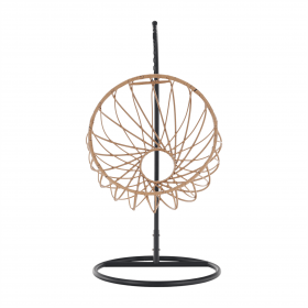 Scaun suspendat, natural / negru / gri, GABE