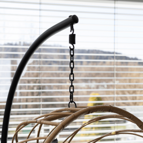 Scaun suspendat, natural / negru / gri, GABE