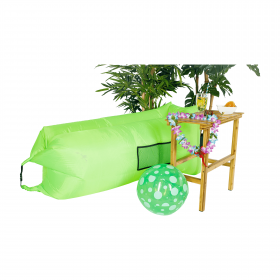 Geanta scaun gonflabila / geanta lenesa, verde, LEBAG