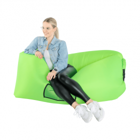 Geanta scaun gonflabila / geanta lenesa, verde, LEBAG