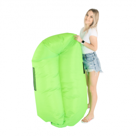 Geanta scaun gonflabila / geanta lenesa, verde, LEBAG