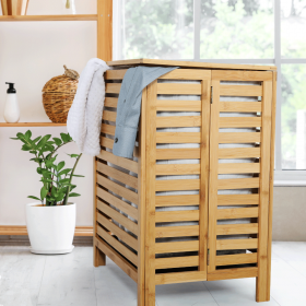 Cos de rufe, bambus natural/alb, MENORK