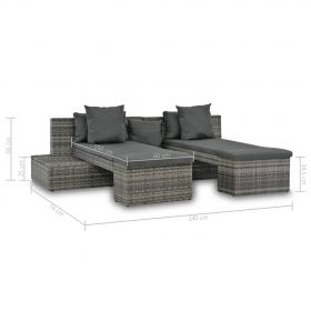 Set mobilier de gradina cu perne