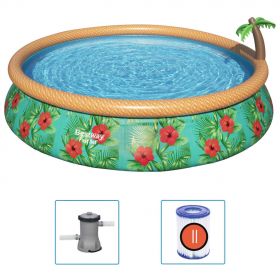 Bestway Set de piscina gonflabila Fast Set Paradise Palms, 457 x 84 cm
