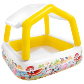 Intex Piscina gonflabila cu umbrar, 157 x 157 x 122 cm