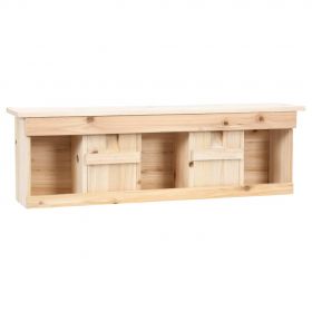 Casuta de vrabii cu 5 incaperi, 68 x 15 x 21 cm, lemn de brad
