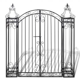 Poarta de gradina ornamentala, fier forjat, 122 x 20,5 x 134 cm