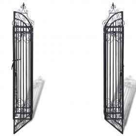 Poarta de gradina ornamentala, fier forjat, 122 x 20,5 x 134 cm