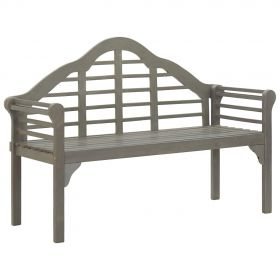 Bancheta regala gradina cu perna 135 cm gri lemn masiv acacia