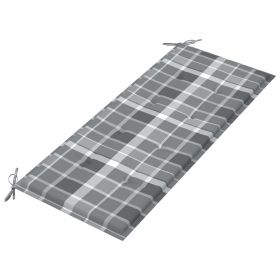 Bancheta regala gradina cu perna 135 cm gri lemn masiv acacia