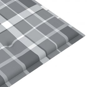 Bancheta regala gradina cu perna 135 cm gri lemn masiv acacia