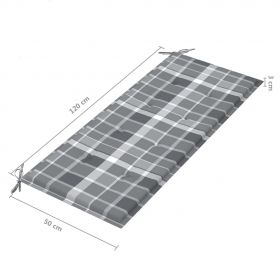 Bancheta regala gradina cu perna 135 cm gri lemn masiv acacia