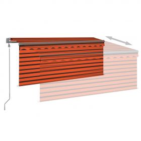 Copertina retractabila automat cu stor portocaliu&maro 3x2