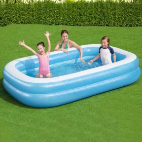 Bestway Piscina gonflabila, albastru/alb, 262x175x51 cm dreptunghiular
