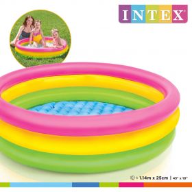 Intex Piscina gonflabila Sunset, 3 inele, 114x25 cm