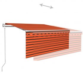 Copertina retractabila automat cu stor portocaliu&maro 3x2