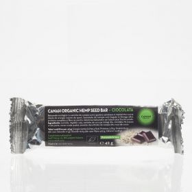 Baton raw bio cu seminte de canepa si cacao 48g CANAH