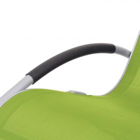 Scaun balansoar de exterior, verde, textilena