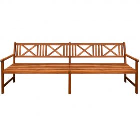 Banca de gradina, lemn masiv de acacia, 240 x 56 x 90 cm, maro