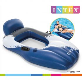 Intex Iezlong gonflabil cu plasa, 163x104 cm