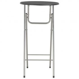 Masa de bar, negru, 60x112 cm, MDF