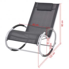 Scaun balansoar de exterior, aluminiu si textilena