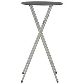 Masa de bar, negru, 60x112 cm, MDF