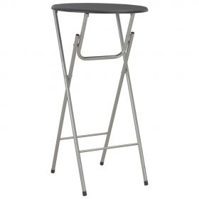 Masa de bar, negru, 60x112 cm, MDF