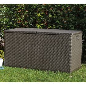 Cutie de depozitare pentru gradina maro 120x56x63 cm PP ratan