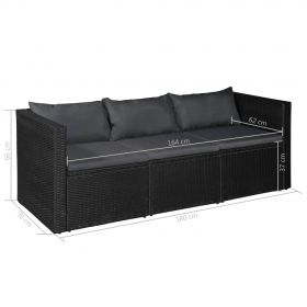 Canapea de gradina cu 3 locuri