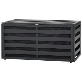 Lada de depozitare gradina, antracit, 100 x 50 x 50 cm, aluminiu